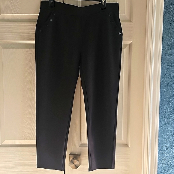 NWT R.SOFIA Petite Black Pull On Pant w Pockets Stretchy Size PXL - Picture 1 of 11